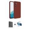 MARSİLYAN™- Galaxy A16 5G Kılıf Kozmos Yansıma Özel Seri - Siyah 3D Antistatik Seramik Nano Ekran Koruyucu + Raze Metal Kamera Lens - SH