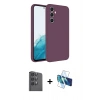 MARSİLYAN™- Galaxy A16 5G Kılıf Kozmos Yansıma Özel Seri - Siyah 3D Antistatik Seramik Nano Ekran Koruyucu + Raze Metal Kamera Lens - SH