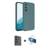 MARSİLYAN™- Galaxy A16 5G Kılıf Kozmos Yansıma Özel Seri - Siyah 3D Antistatik Seramik Nano Ekran Koruyucu + Raze Metal Kamera Lens - SH