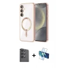 MARSİLYAN™- Galaxy A16 5G Kılıf Nova Işık Özel Seri - Siyah 3D Antistatik Seramik Nano Ekran Koruyucu + Siyah Raze Metal Kamera Lens