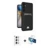 MARSİLYAN™- Galaxy A16 5G Kılıf Vadi Çizgi Prime - Siyah 3D Antistatik Cam Ekran Koruyucu + Raze Metal Kamera Lens - GS