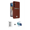 MARSİLYAN™- Galaxy A16 5G Kılıf Vadi Çizgi Prime - Siyah 3D Antistatik Seramik Nano Ekran Koruyucu + Raze Metal Kamera Lens - GS