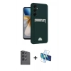 MARSİLYAN™- Galaxy A16 5G Kılıf Vadi Çizgi Prime - Siyah 3D Antistatik Seramik Nano Ekran Koruyucu + Raze Metal Kamera Lens - SH