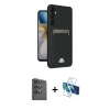 MARSİLYAN™- Galaxy A16 5G Kılıf Vadi Çizgi Prime - Siyah 3D Antistatik Seramik Nano Ekran Koruyucu + Raze Metal Kamera Lens - SH