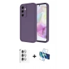 MARSİLYAN™- Galaxy A16 5G Kılıf Yankı Yansıma Özel Seri - Siyah 3D Antistatik Seramik Nano Ekran Koruyucu + Raze Metal Kamera Lens - GS