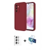 MARSİLYAN™- Galaxy A16 5G Kılıf Yankı Yansıma Özel Seri - Siyah 3D Antistatik Seramik Nano Ekran Koruyucu + Raze Metal Kamera Lens - GS