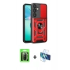 MARSİLYAN™- Galaxy A17 5G Kılıf Ahenk Klasik - Siyah 3D Antistatik Seramik Nano Ekran Koruyucu + Raze Metal Kamera Lens - SH