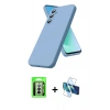 MARSİLYAN™- Galaxy A17 5G Kılıf Ahenk Serisi - Siyah 3D Antistatik Seramik Nano Ekran Koruyucu + Raze Metal Kamera Lens - GS