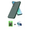 MARSİLYAN™- Galaxy A17 5G Kılıf Ahenk Serisi - Siyah 3D Antistatik Seramik Nano Ekran Koruyucu + Raze Metal Kamera Lens - SH