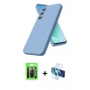 MARSİLYAN™- Galaxy A17 5G Kılıf Ahenk Serisi - Siyah 3D Antistatik Seramik Nano Ekran Koruyucu + Raze Metal Kamera Lens - SH