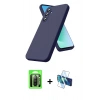MARSİLYAN™- Galaxy A17 5G Kılıf Ahenk Serisi - Siyah 3D Antistatik Seramik Nano Ekran Koruyucu + Raze Metal Kamera Lens - SH