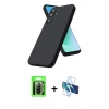 MARSİLYAN™- Galaxy A17 5G Kılıf Ahenk Serisi - Siyah 3D Antistatik Seramik Nano Ekran Koruyucu + Raze Metal Kamera Lens - SH