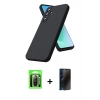MARSİLYAN™- Galaxy A17 5G Kılıf Kozmos Yansıma Özel Seri - Siyah 3D Antistatik Hayalet Cam Ekran Koruyucu + Raze Metal Kamera Lens - SH