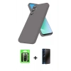 MARSİLYAN™- Galaxy A17 5G Kılıf Kozmos Yansıma Özel Seri - Siyah 3D Antistatik Hayalet Cam Ekran Koruyucu + Raze Metal Kamera Lens - SH