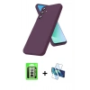 MARSİLYAN™- Galaxy A17 5G Kılıf Kozmos Yansıma Özel Seri - Siyah 3D Antistatik Seramik Nano Ekran Koruyucu + Raze Metal Kamera Lens - GS