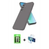 MARSİLYAN™- Galaxy A17 5G Kılıf Kozmos Yansıma Özel Seri - Siyah 3D Antistatik Seramik Nano Ekran Koruyucu + Raze Metal Kamera Lens - GS