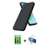 MARSİLYAN™- Galaxy A17 5G Kılıf Kozmos Yansıma Özel Seri - Siyah 3D Antistatik Seramik Nano Ekran Koruyucu + Raze Metal Kamera Lens - GS