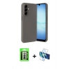 MARSİLYAN™- Galaxy A17 5G Kılıf Nova Işık - Siyah 3D Antistatik Seramik Nano Ekran Koruyucu + Raze Metal Kamera Lens - GS