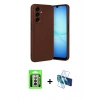 MARSİLYAN™- Galaxy A17 5G Kılıf Nova Işık - Siyah 3D Antistatik Seramik Nano Ekran Koruyucu + Raze Metal Kamera Lens - GS