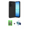 MARSİLYAN™- Galaxy A17 5G Kılıf Nova Işık - Siyah 3D Antistatik Seramik Nano Ekran Koruyucu + Raze Metal Kamera Lens - GS