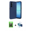 MARSİLYAN™- Galaxy A17 5G Kılıf Nova Işık - Siyah 3D Antistatik Seramik Nano Ekran Koruyucu + Raze Metal Kamera Lens - SH