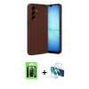 MARSİLYAN™- Galaxy A17 5G Kılıf Nova Işık - Siyah 3D Antistatik Seramik Nano Ekran Koruyucu + Raze Metal Kamera Lens - SH
