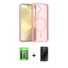 MARSİLYAN™- Galaxy A17 5G Kılıf Siluet Minimal Prime - Siyah 3D Antistatik Hayalet Cam Ekran Koruyucu + Raze Metal Kamera Lens - GS