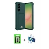 MARSİLYAN™- Galaxy A17 5G Kılıf Vadi Çizgi Prime - Siyah 3D Antistatik Cam Ekran Koruyucu + Raze Metal Kamera Lens - GS