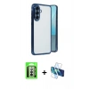 MARSİLYAN™- Galaxy A17 5G Kılıf Vadi Minimal - Siyah 3D Antistatik Cam Ekran Koruyucu + Raze Metal Kamera Lens - GS