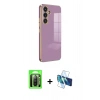 MARSİLYAN™- Galaxy A17 5G Kılıf Yankı Serisi - Siyah 3D Antistatik Seramik Nano Ekran Koruyucu + Raze Metal Kamera Lens - SH