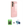 MARSİLYAN™- Galaxy A17 5G Kılıf Yankı Serisi - Siyah 3D Antistatik Seramik Nano Ekran Koruyucu + Raze Metal Kamera Lens - SH
