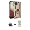 MARSİLYAN™- Galaxy A22 Kılıf Ahenk Klasik Koleksiyonu - Siyah Mat Seramik Nano Ekran Koruyucu + Kamera Lens Koruma Cam - SF