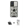 MARSİLYAN™- Galaxy A22 Kılıf Ahenk Klasik - Şeffaf Uv Polymer Nano Ekran Koruyucu + Kamera Lens Koruma Cam - SF