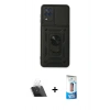 MARSİLYAN™- Galaxy A22 Kılıf Ahenk Klasik - Siyah 5D Eko Cam Ekran Koruyucu + Kamera Lens Koruma Cam - SF