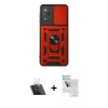 MARSİLYAN™- Galaxy A22 Kılıf Ahenk Klasik - Siyah Seramik Nano Ekran Koruyucu + Kamera Lens Koruma Cam - SF