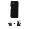 MARSİLYAN™- Galaxy A22 Kılıf Ahenk Serisi - Şeffaf Temperli Cam Ekran Koruyucu + Kamera Lens Koruma Cam - SF