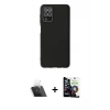MARSİLYAN™- Galaxy A22 Kılıf Çekirdek Modern Serisi - Şeffaf Temperli Cam Ekran Koruyucu + Kamera Lens Koruma Cam - SF