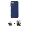 MARSİLYAN™- Galaxy A22 Kılıf Çekirdek Modern Serisi - Şeffaf Temperli Cam Ekran Koruyucu + Kamera Lens Koruma Cam - SF