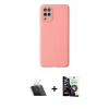 MARSİLYAN™- Galaxy A22 Kılıf Çekirdek Modern Serisi - Şeffaf Temperli Cam Ekran Koruyucu + Kamera Lens Koruma Cam - SF