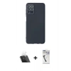 MARSİLYAN™- Galaxy A22 Kılıf Çekirdek Modern Serisi - Şeffaf Uv Polymer Nano Ekran Koruyucu + Kamera Lens Koruma Cam - SF