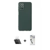 MARSİLYAN™- Galaxy A22 Kılıf Çekirdek Modern Serisi - Şeffaf Uv Polymer Nano Ekran Koruyucu + Kamera Lens Koruma Cam - SF