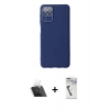 MARSİLYAN™- Galaxy A22 Kılıf Çekirdek Modern Serisi - Şeffaf Uv Polymer Nano Ekran Koruyucu + Kamera Lens Koruma Cam - SF