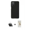 MARSİLYAN™- Galaxy A22 Kılıf Çekirdek Modern Serisi - Siyah Mat Seramik Nano Ekran Koruyucu + Kamera Lens Koruma Cam - SF