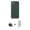 MARSİLYAN™- Galaxy A22 Kılıf Çekirdek Modern Serisi - Siyah Mat Seramik Nano Ekran Koruyucu + Kamera Lens Koruma Cam - SF