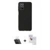 MARSİLYAN™- Galaxy A22 Kılıf Çekirdek Modern Serisi - Siyah Seramik Nano Ekran Koruyucu + Şeffaf Kamera Lens Koruma Cam