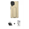 MARSİLYAN™- Galaxy A22 Kılıf Çekirdek Yansıma - Şeffaf Uv Polymer Nano Ekran Koruyucu + Kamera Lens Koruma Cam - SF