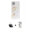 MARSİLYAN™- Galaxy A22 Kılıf Eksen Asil Prime - Şeffaf Uv Polymer Nano Ekran Koruyucu + Kamera Lens Koruma Cam - SF