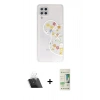 MARSİLYAN™- Galaxy A22 Kılıf Eksen Asil Prime - Siyah 20D Premium Cam Ekran Koruyucu + Kamera Lens Koruma Cam - SF