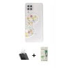 MARSİLYAN™- Galaxy A22 Kılıf Eksen Asil Prime - Siyah 20D Premium Cam Ekran Koruyucu + Kamera Lens Koruma Cam - SF