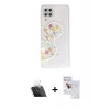 MARSİLYAN™- Galaxy A22 Kılıf Eksen Asil Prime - Siyah Seramik Nano Ekran Koruyucu + Kamera Lens Koruma Cam - SF